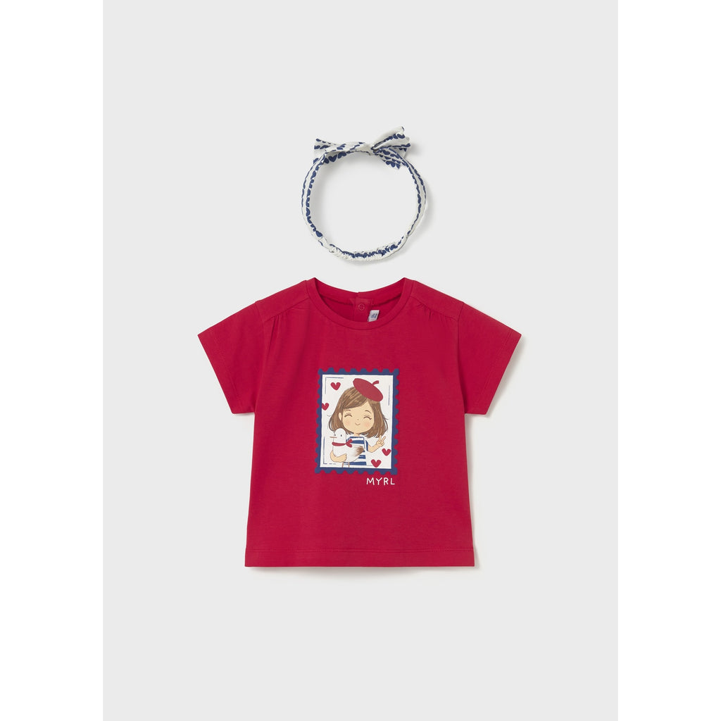 Maglietta con fascia stampata neonata