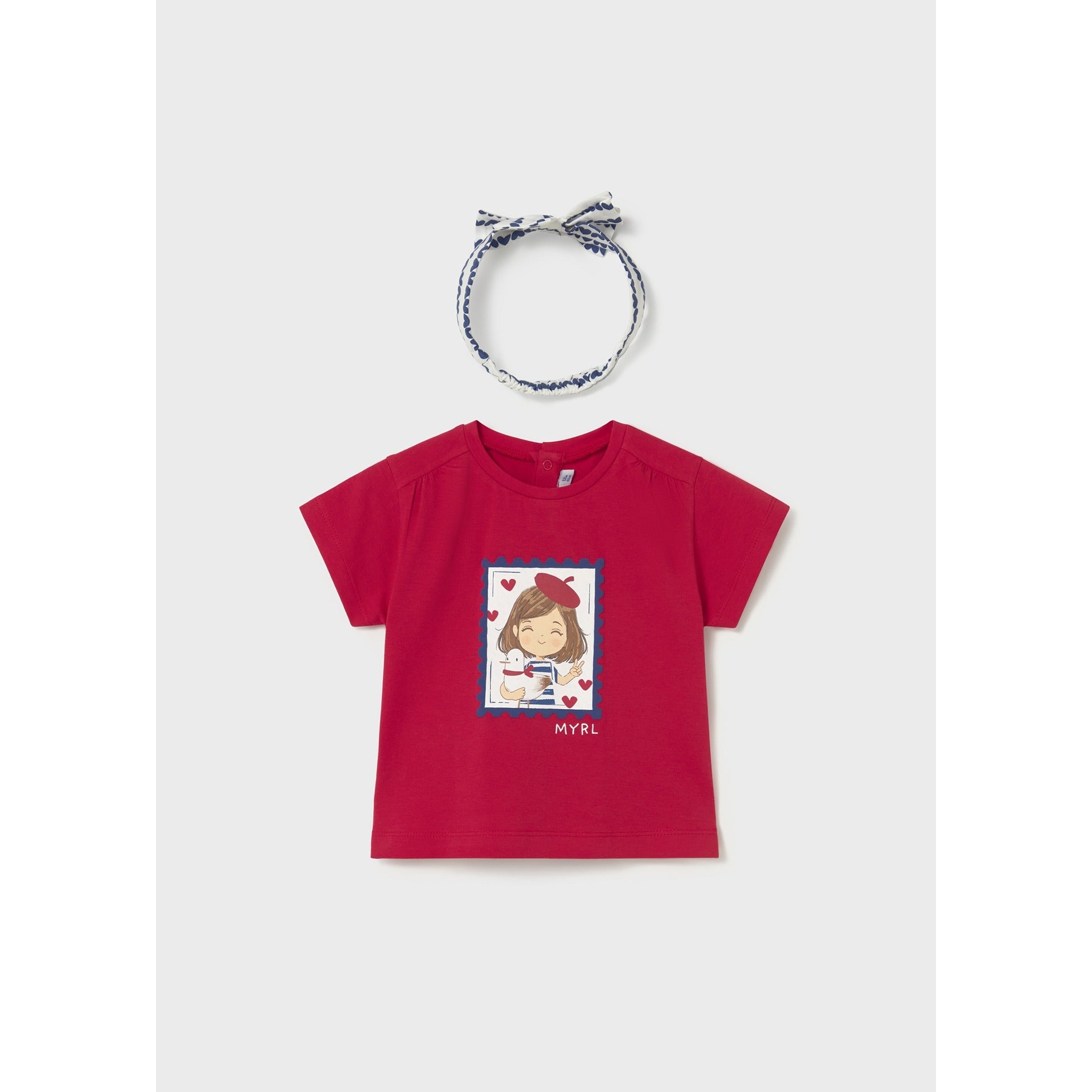 Maglietta con fascia stampata neonata