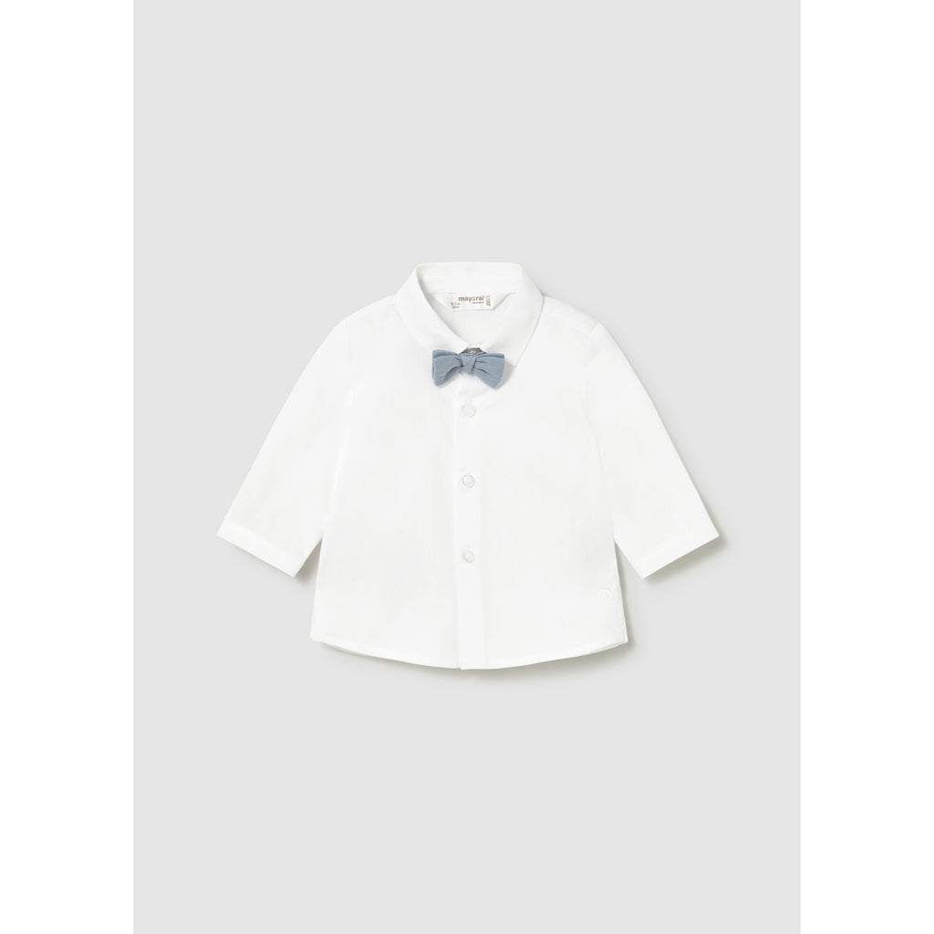 Camicia manica lunga con papillon neonato