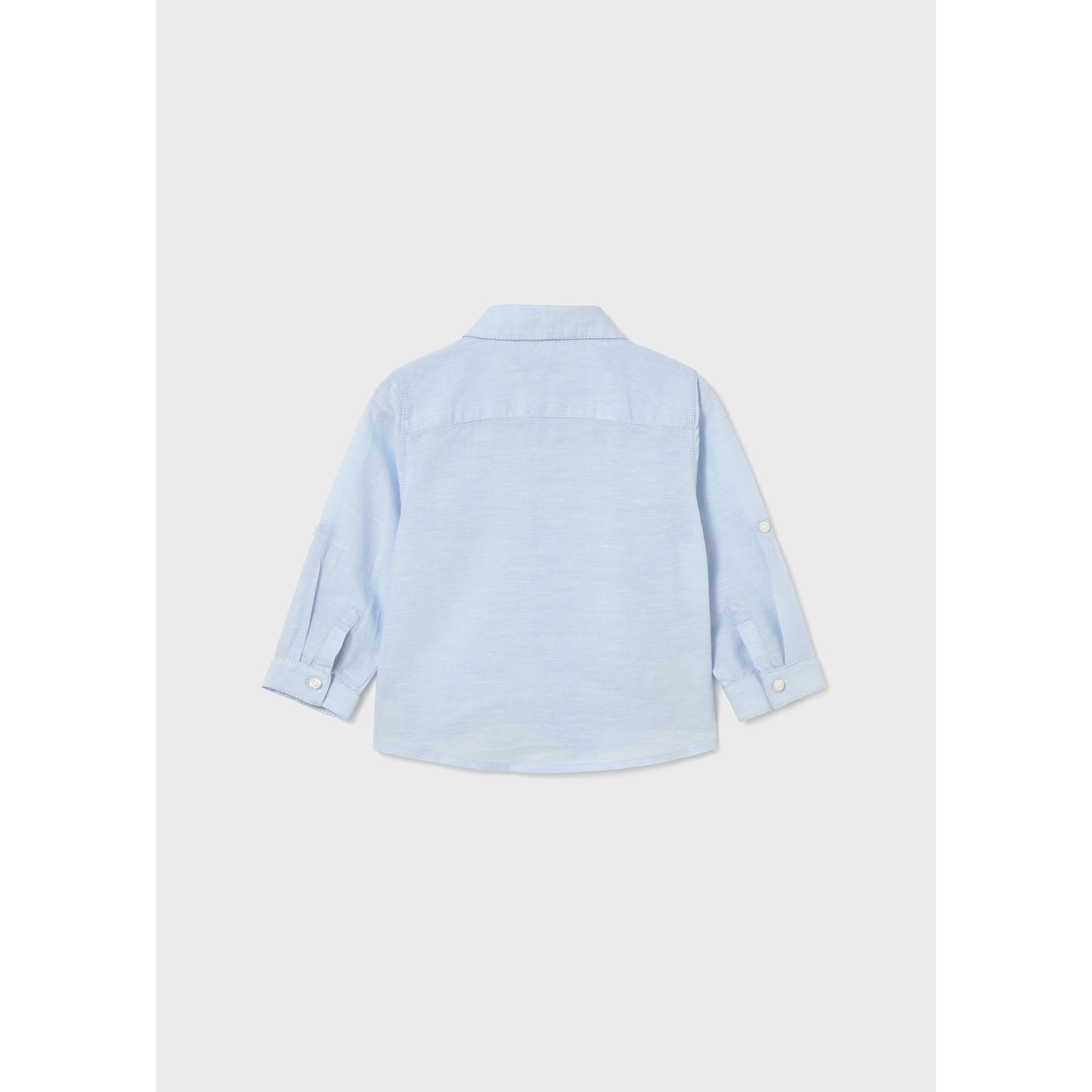 Camicia in lino manica lunga neonato