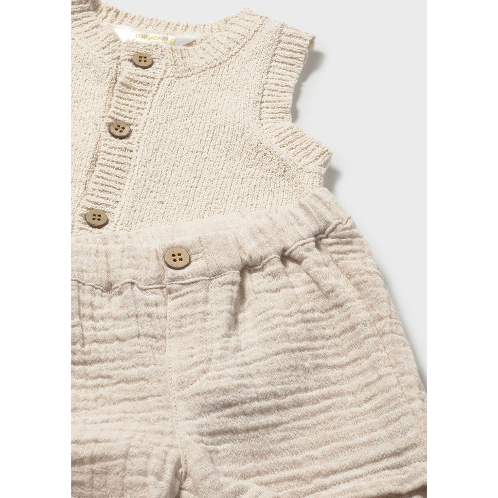 Set 3 pezzi con gilet neonato