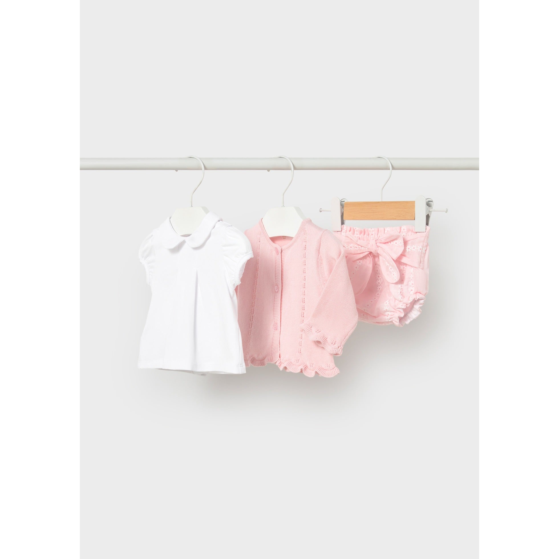 Completo 3 pezzi tricot neonata