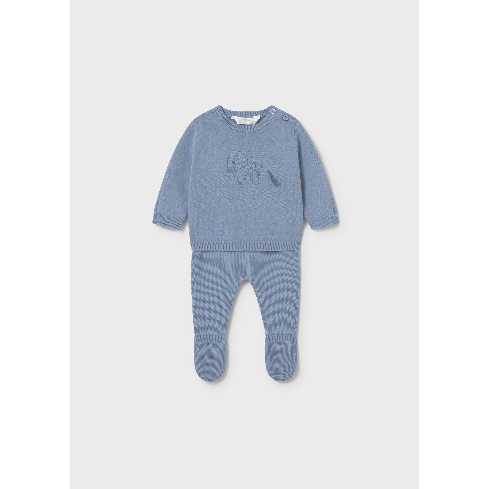 Completo ghettina e maglione tricot neonato