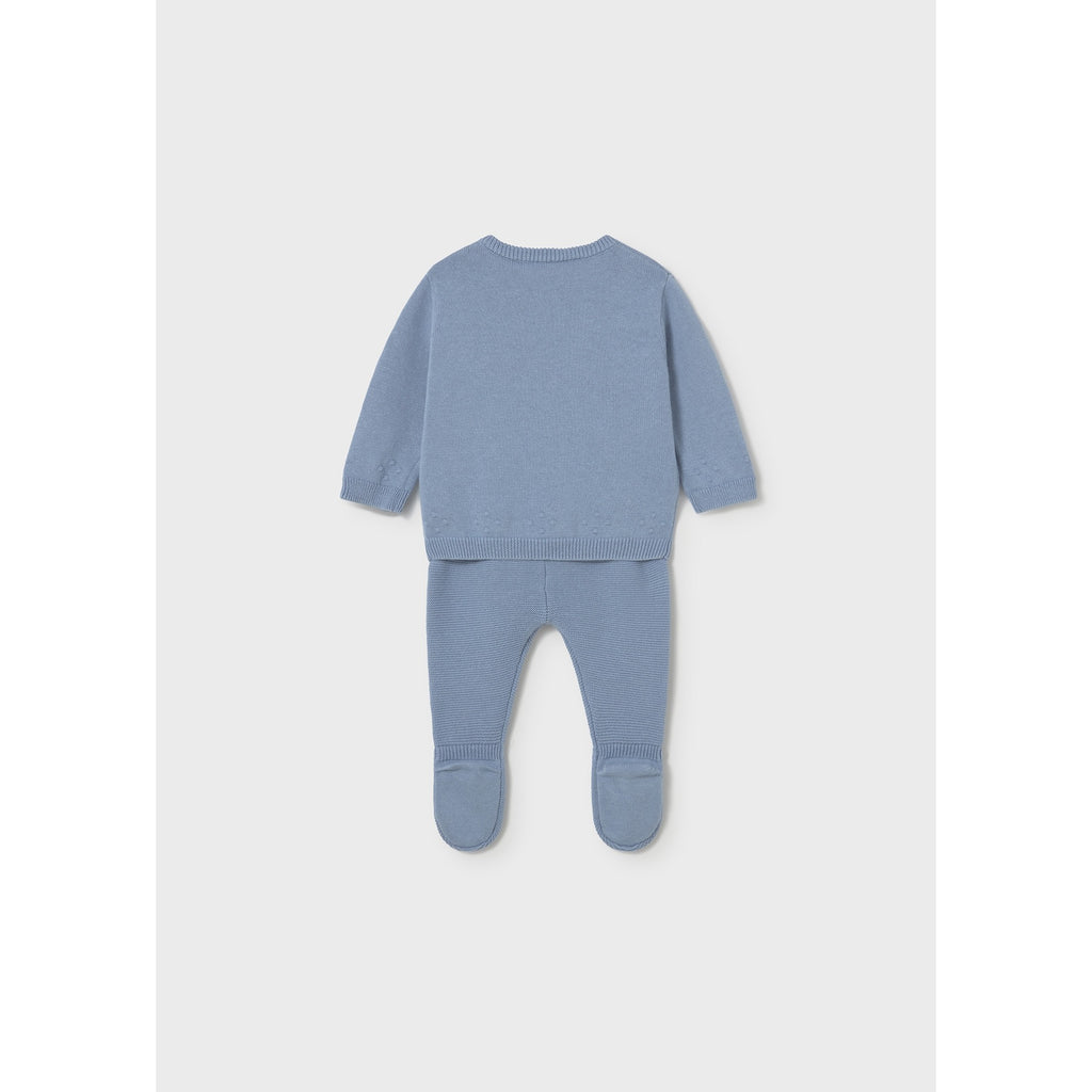 Completo ghettina e maglione tricot neonato