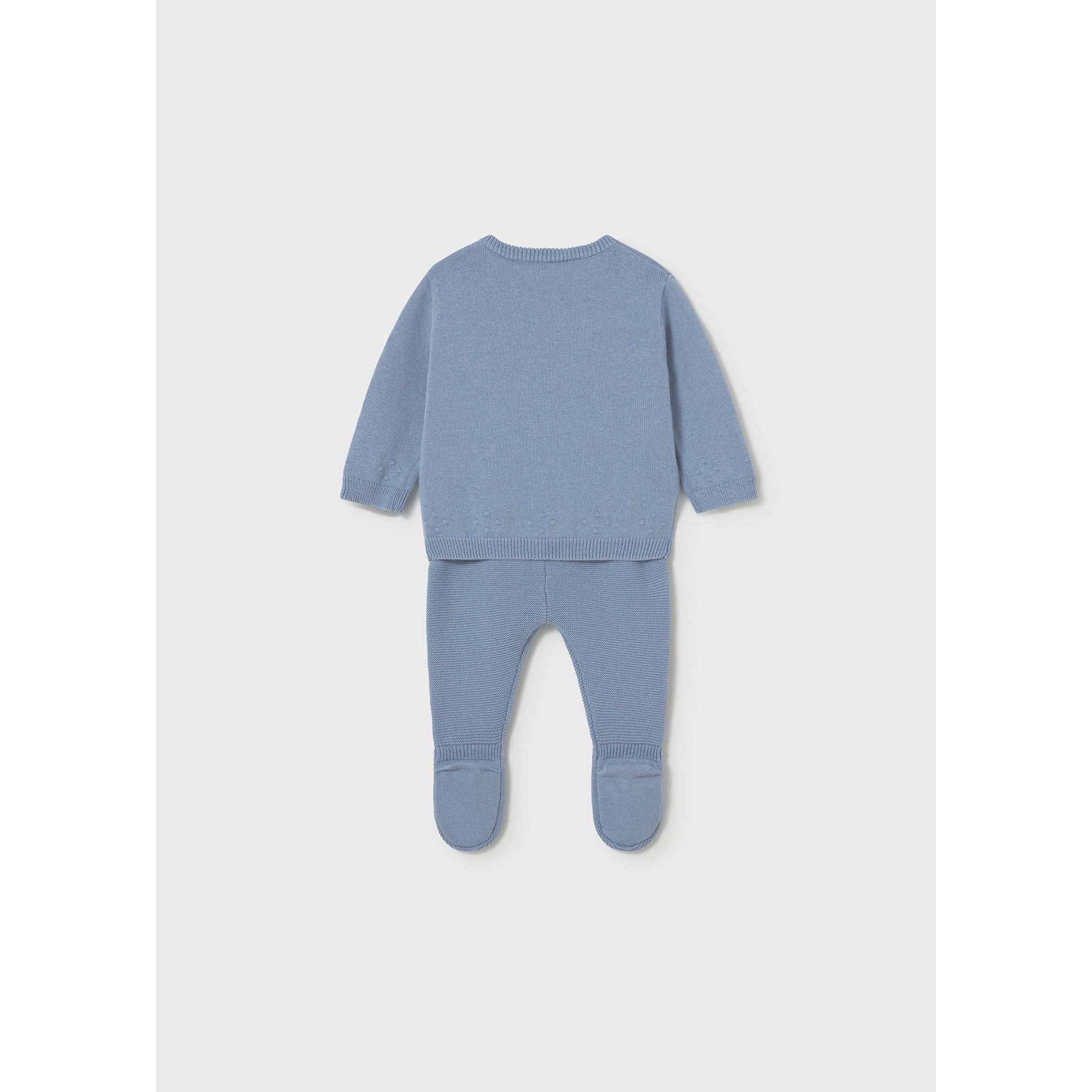 Completo ghettina e maglione tricot neonato