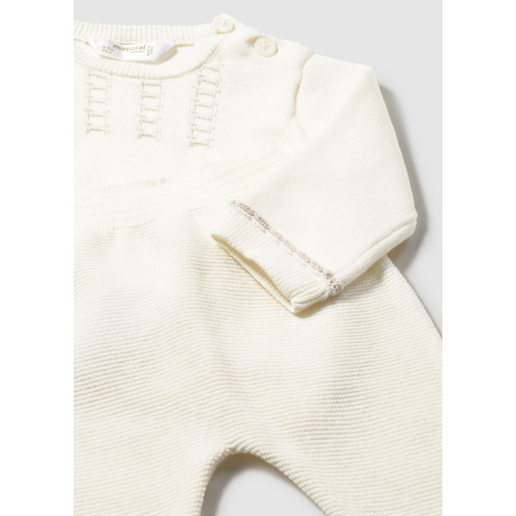 Completo ghettina e maglione tricot neonato