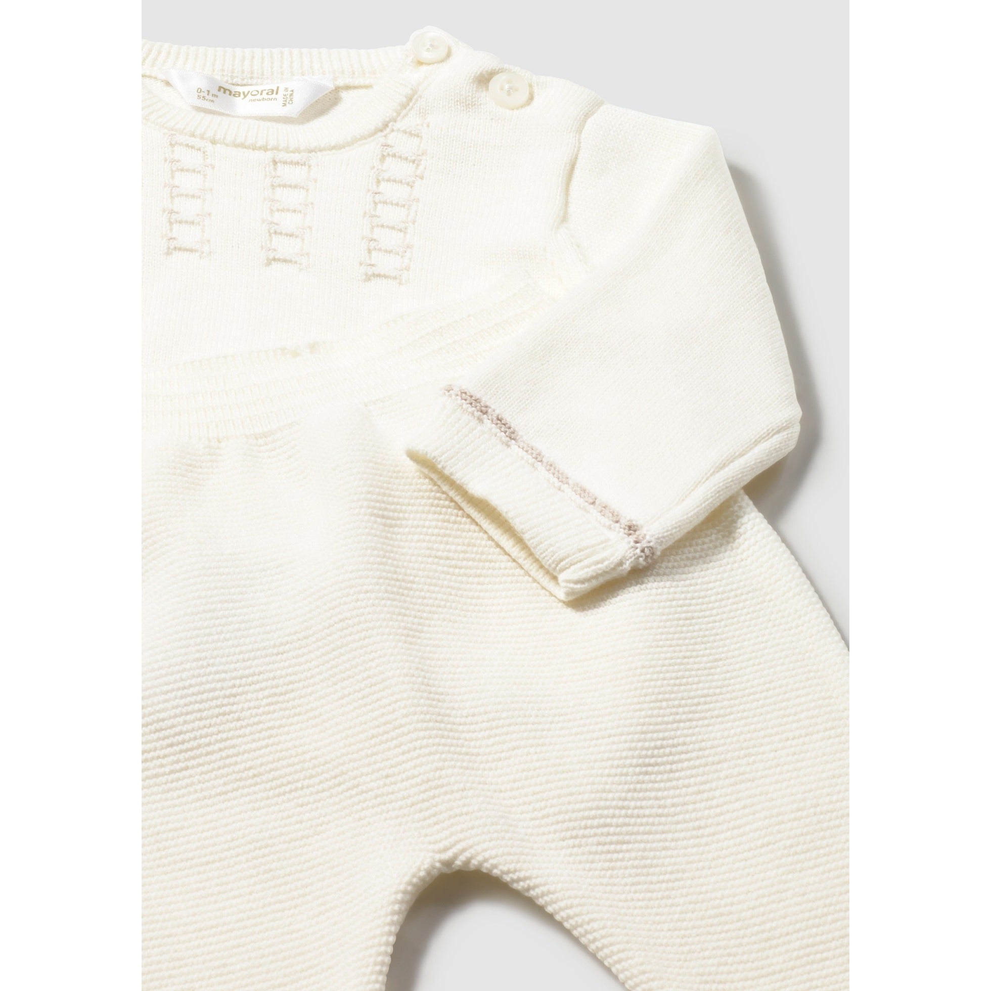 Completo ghettina e maglione tricot neonato