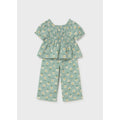 Completo stampato pantalone e blusa neonata