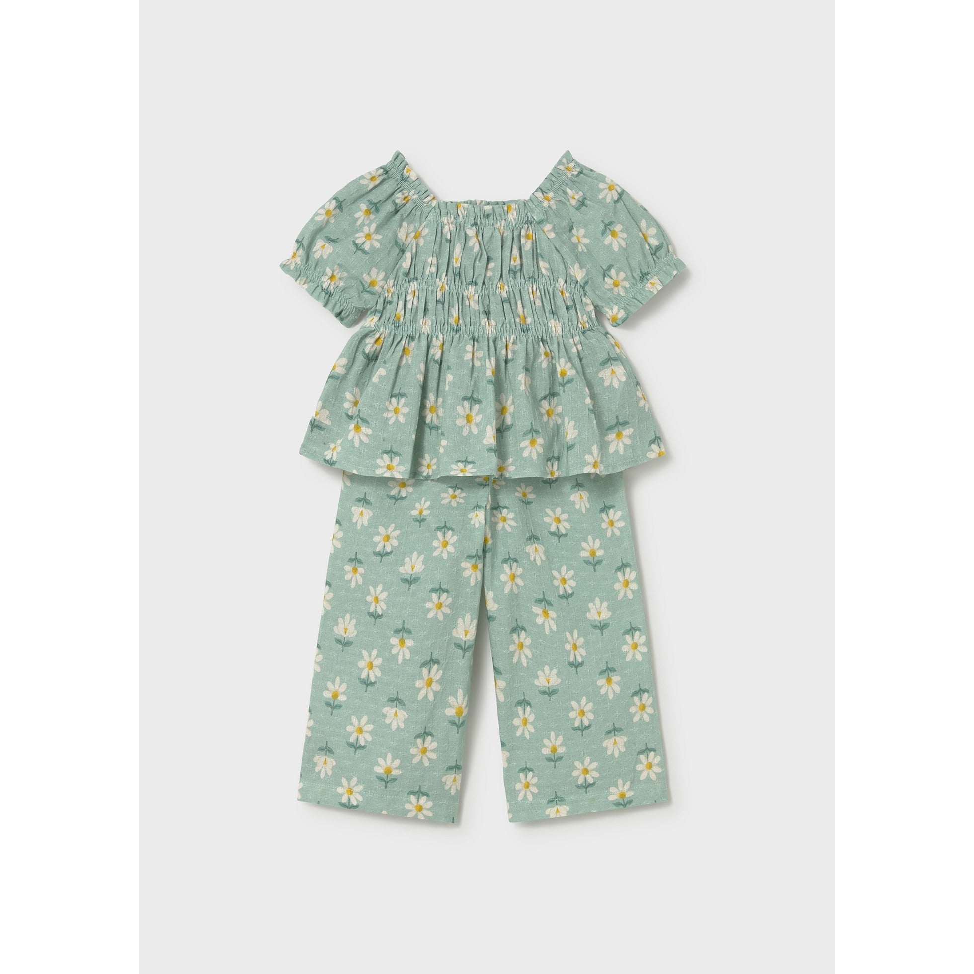 Completo stampato pantalone e blusa neonata