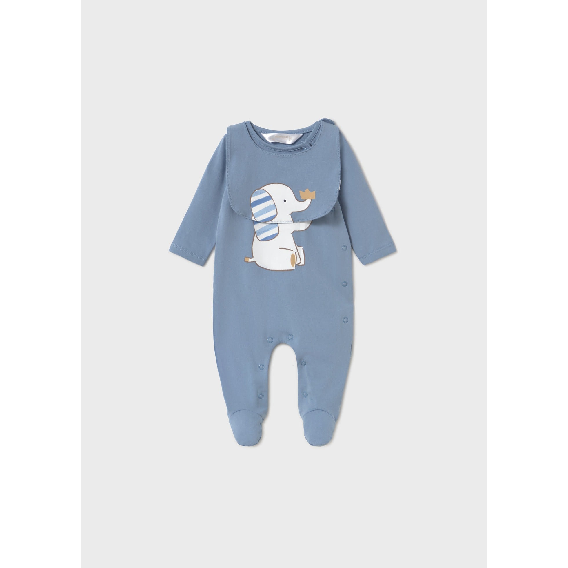 Pigiama serigrafia e bavaglino neonato
