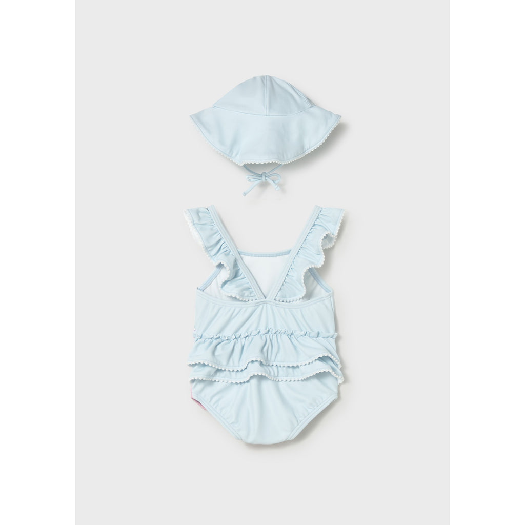 Costume con cappello protezione solare neonata