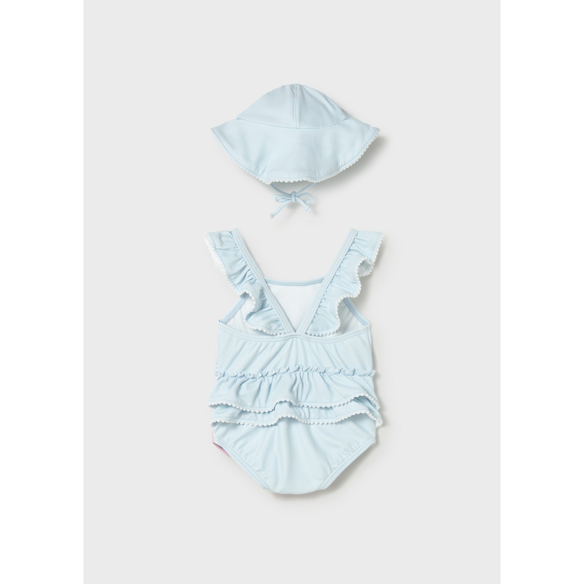 Costume con cappello protezione solare neonata