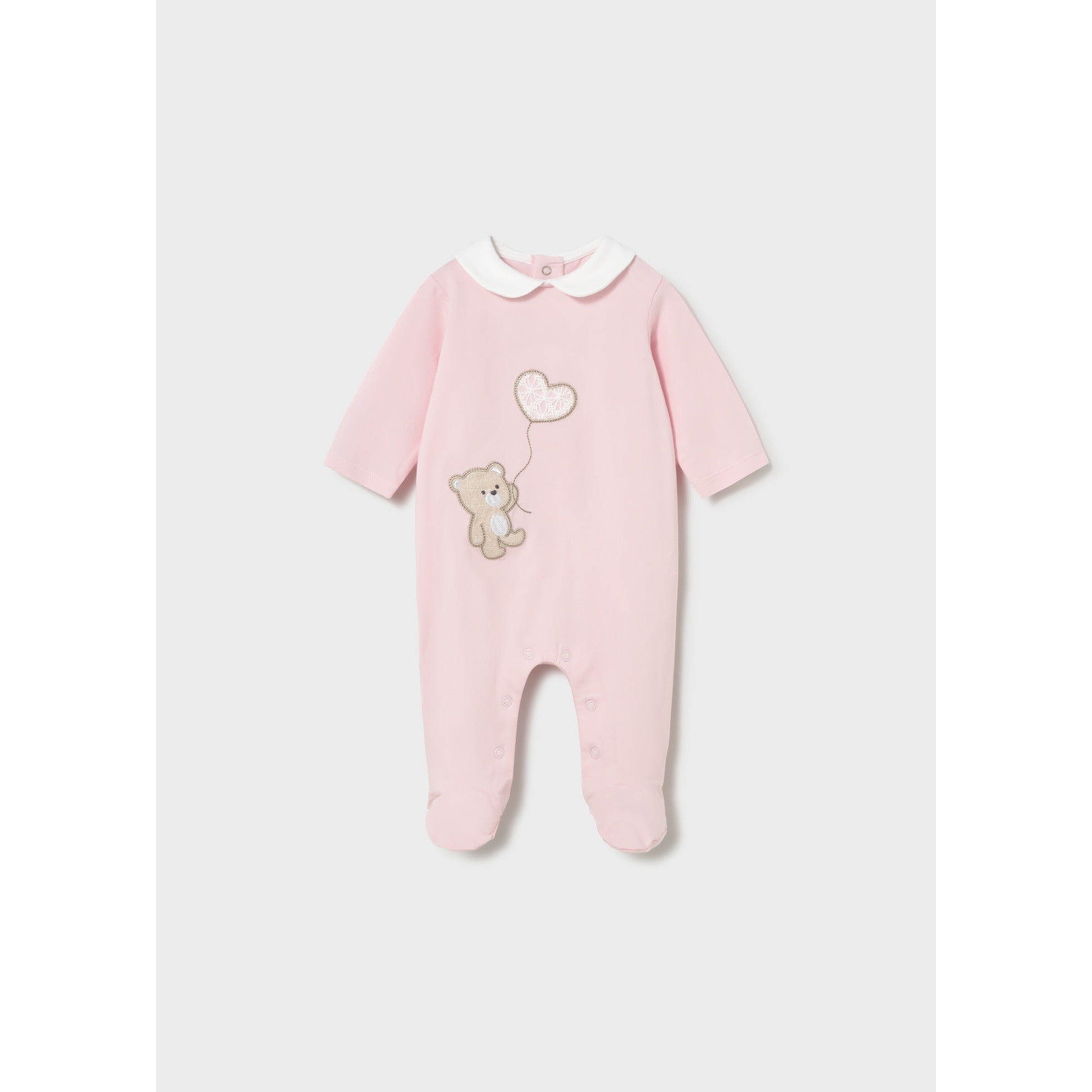 Pigiama orsetto ricamato neonata