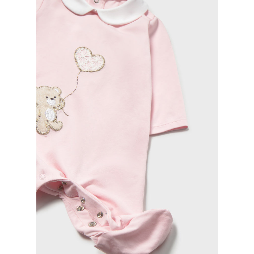 Pigiama orsetto ricamato neonata