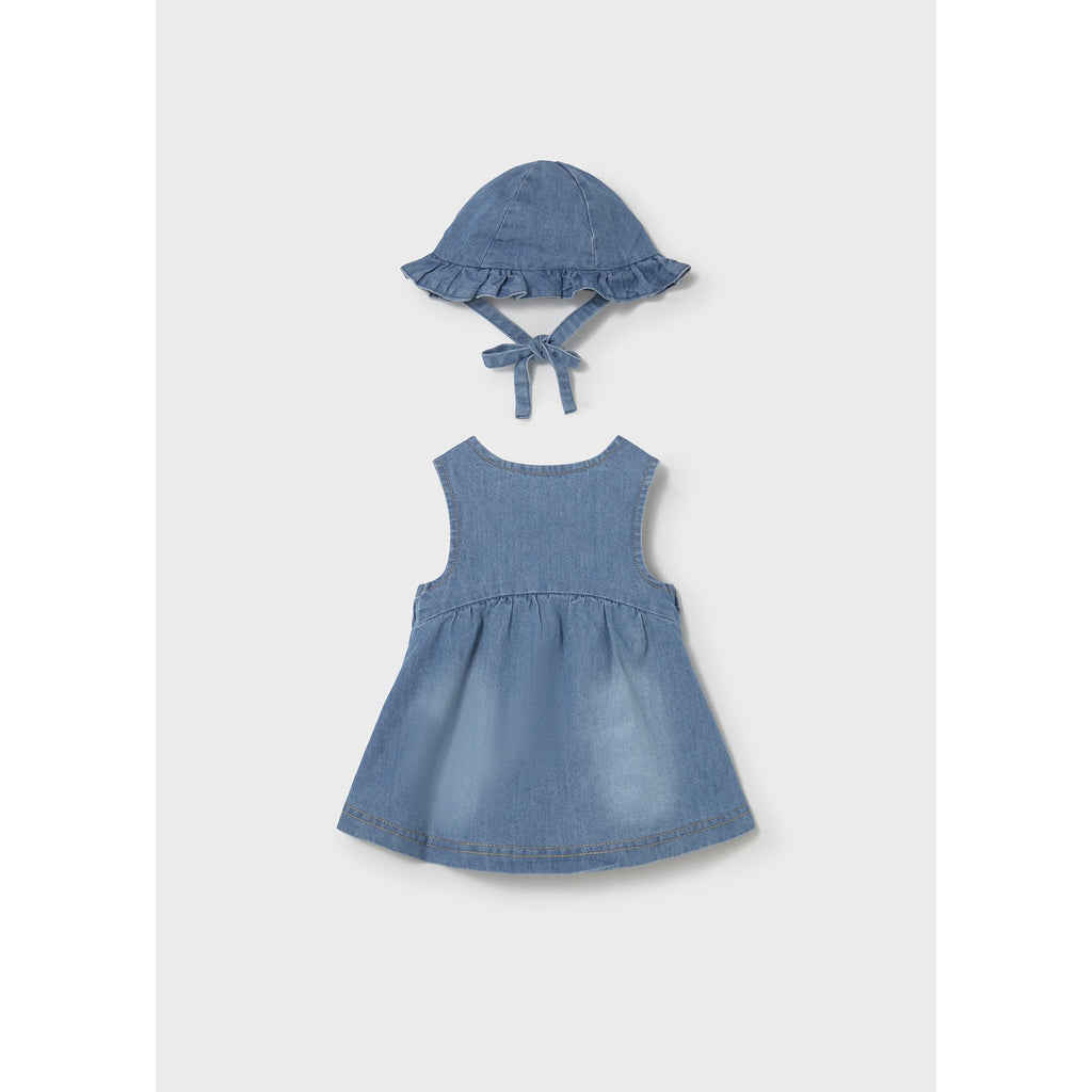 Vestito con cappello volant neonata
