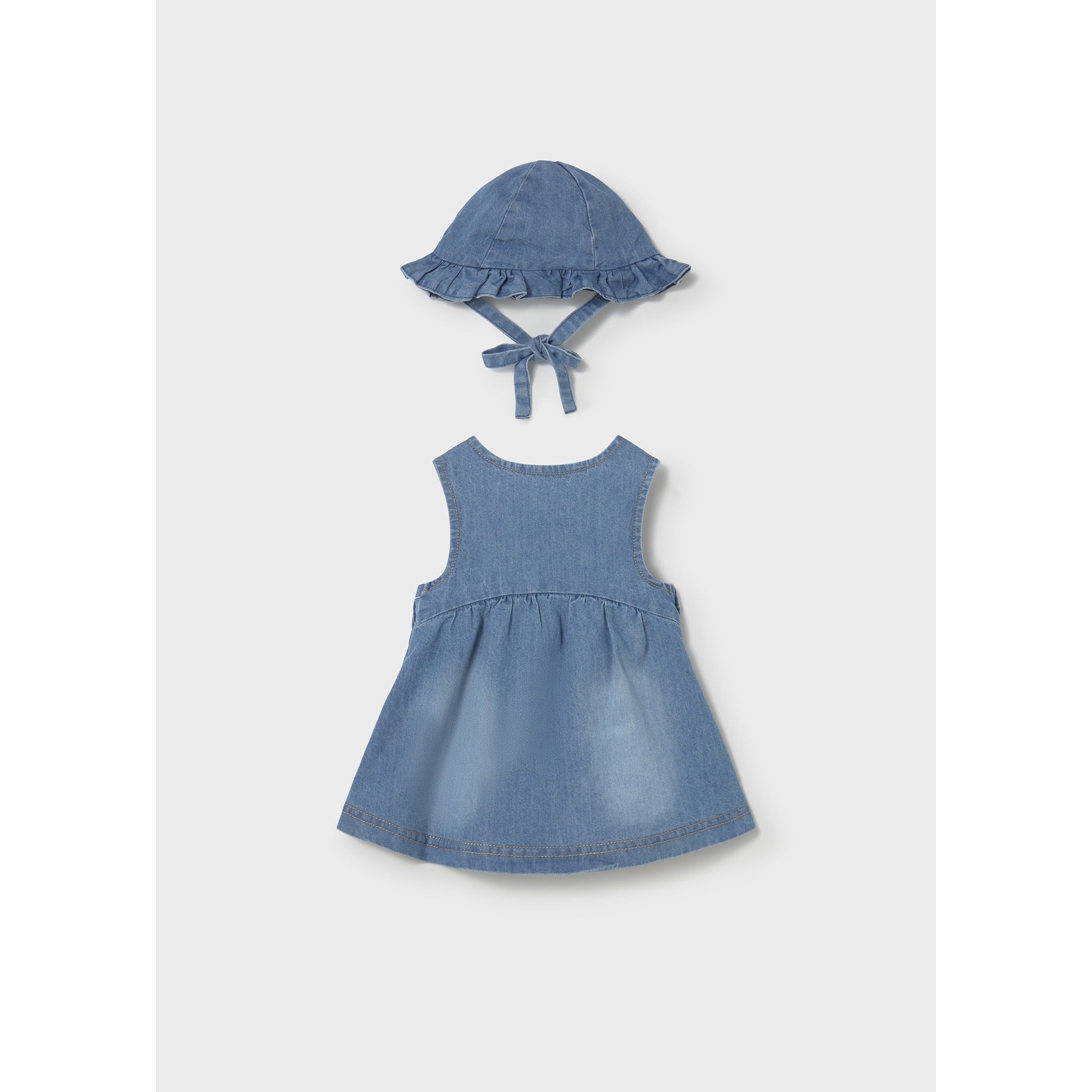 Vestito con cappello volant neonata