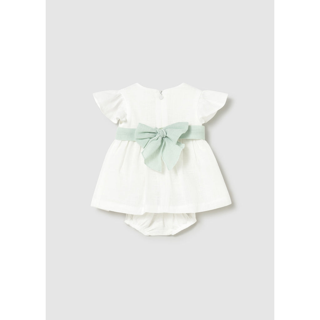 Vestito con copripannolino e fusciacca floreale cerimonia neonata