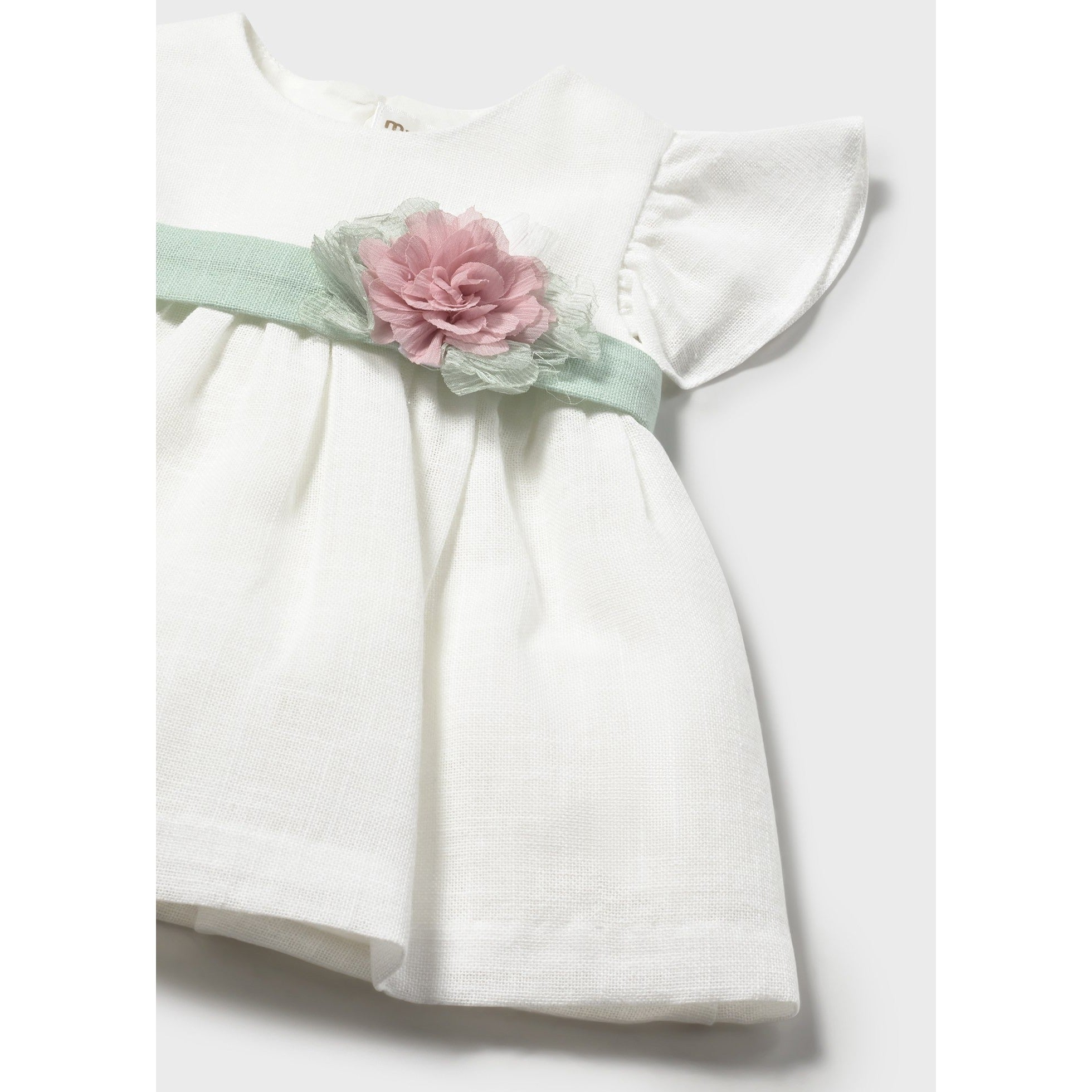 Vestito con copripannolino e fusciacca floreale cerimonia neonata