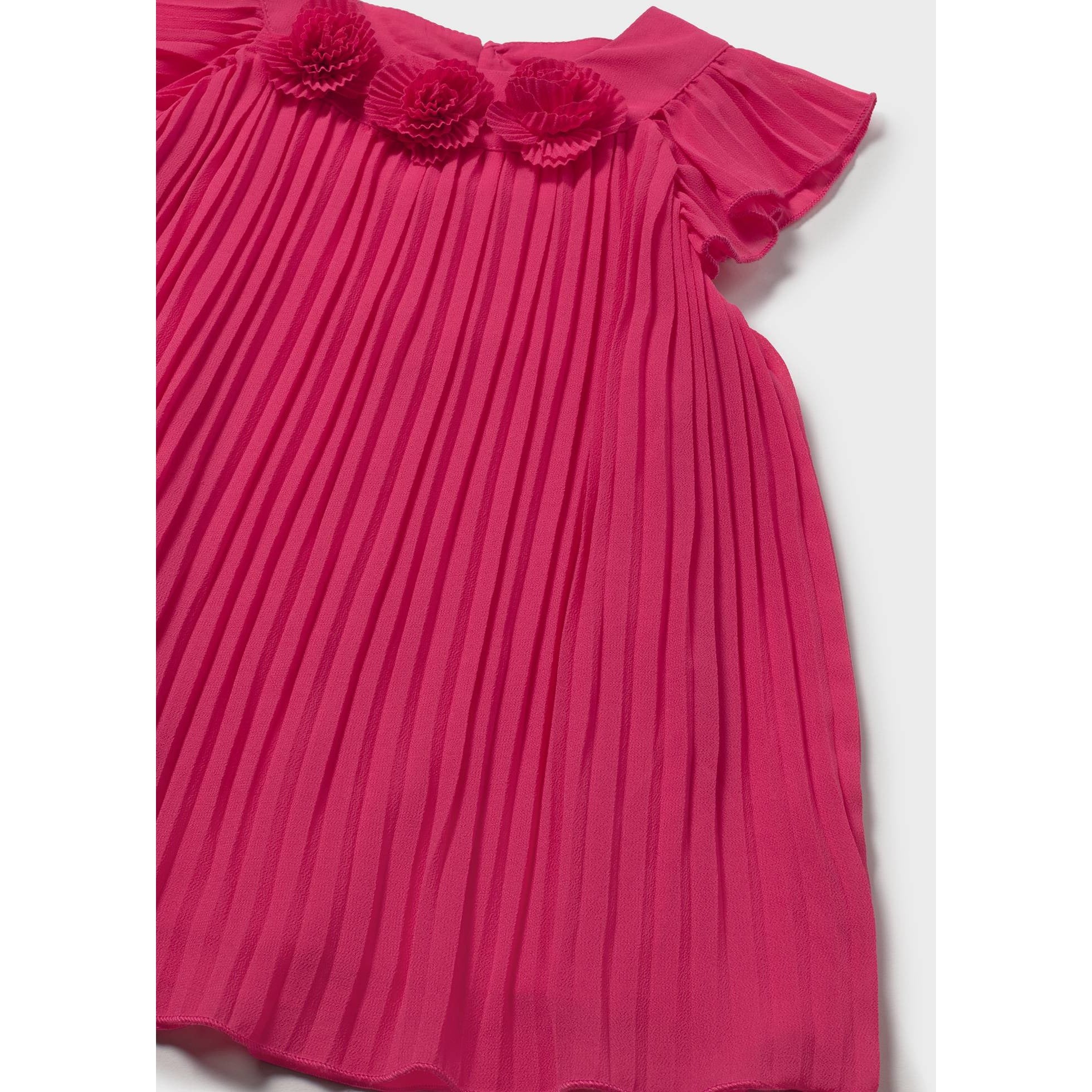 Vestito plissettato con fiori neonata